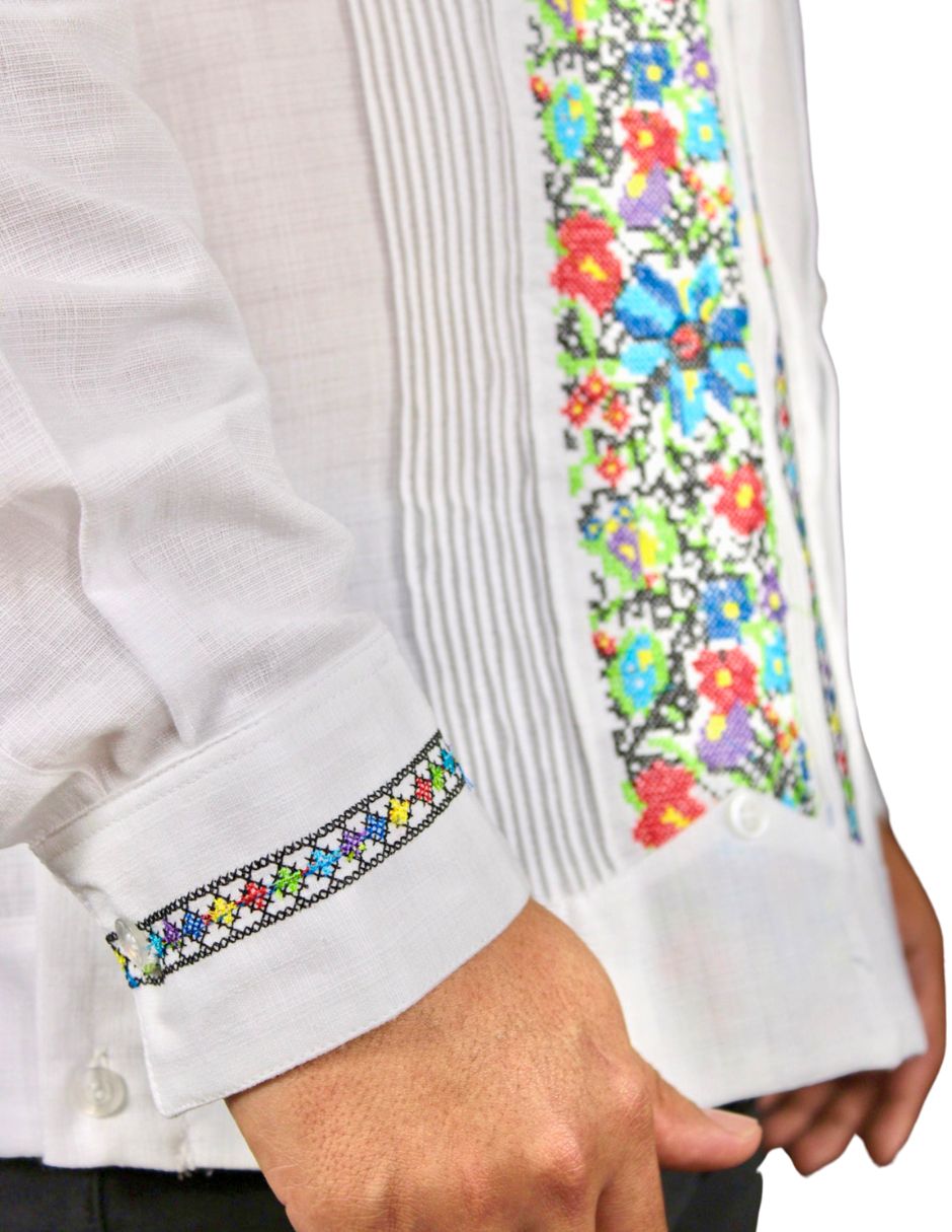 Guayabera Bordada Manga Larga para Hombre Teya Artesanal