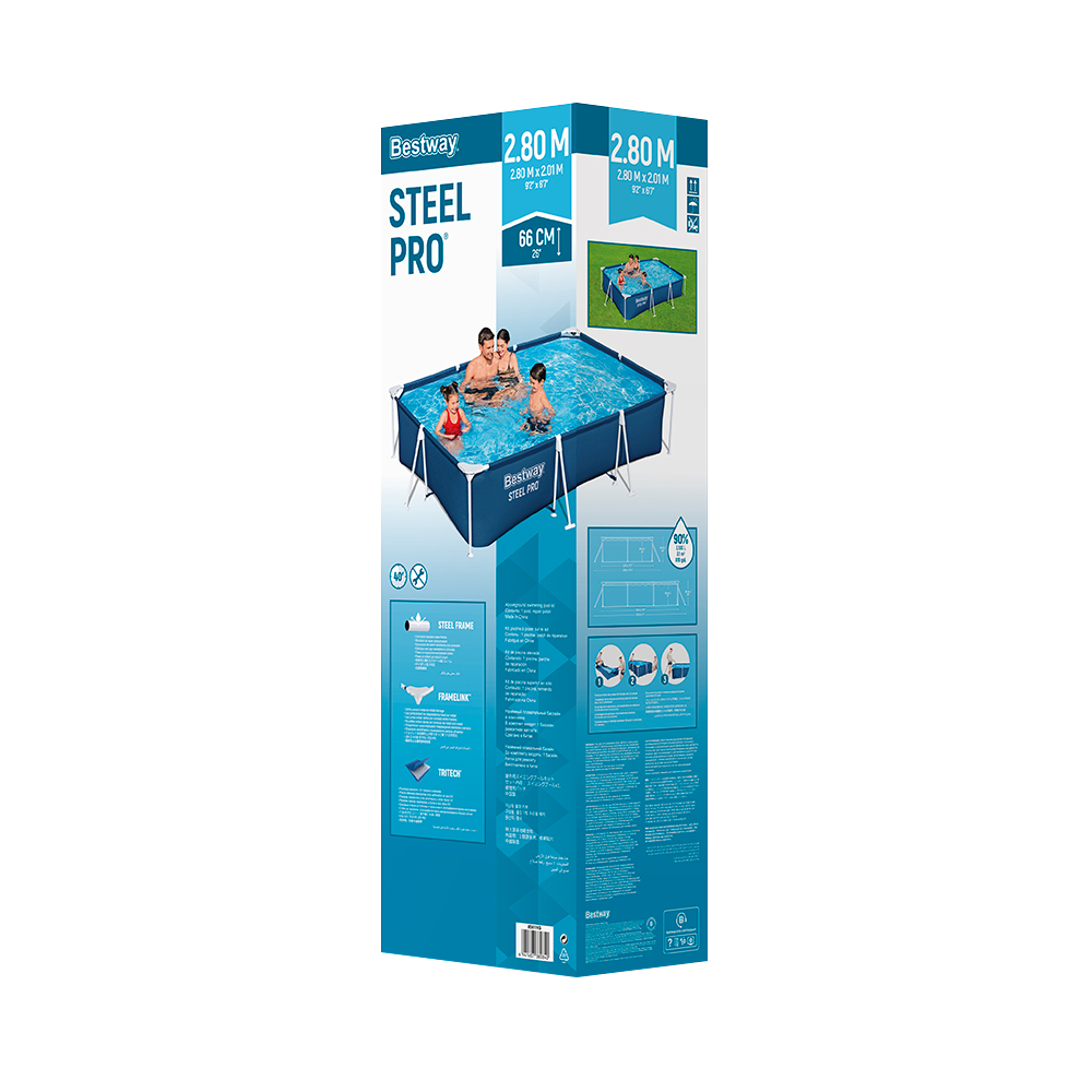 Alberca Estructural Bestway Steel Pro Rectangular 280x201