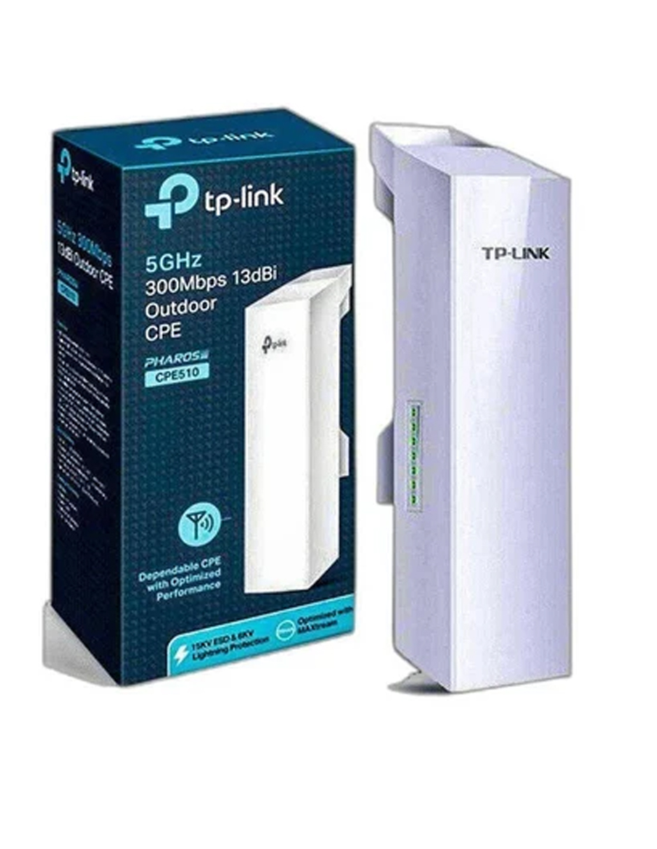 Enlace Punto a Punto Exterior TP-Link CPE510 5GHz 300Mbps 13dBi Blanco
