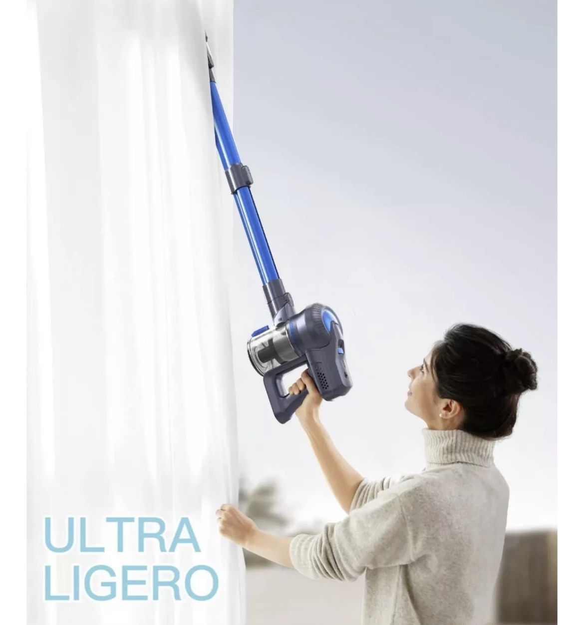Aspiradora inalámbrica 6 in 1 Greenote GSC50 23Kpa 200W gris y azul