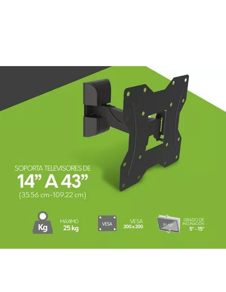 SOPORTE GHIA SLIM PARA PANTALLA LED / LCD GHIA / 14-43 PULGADAS MAX / 25 KG MAX.