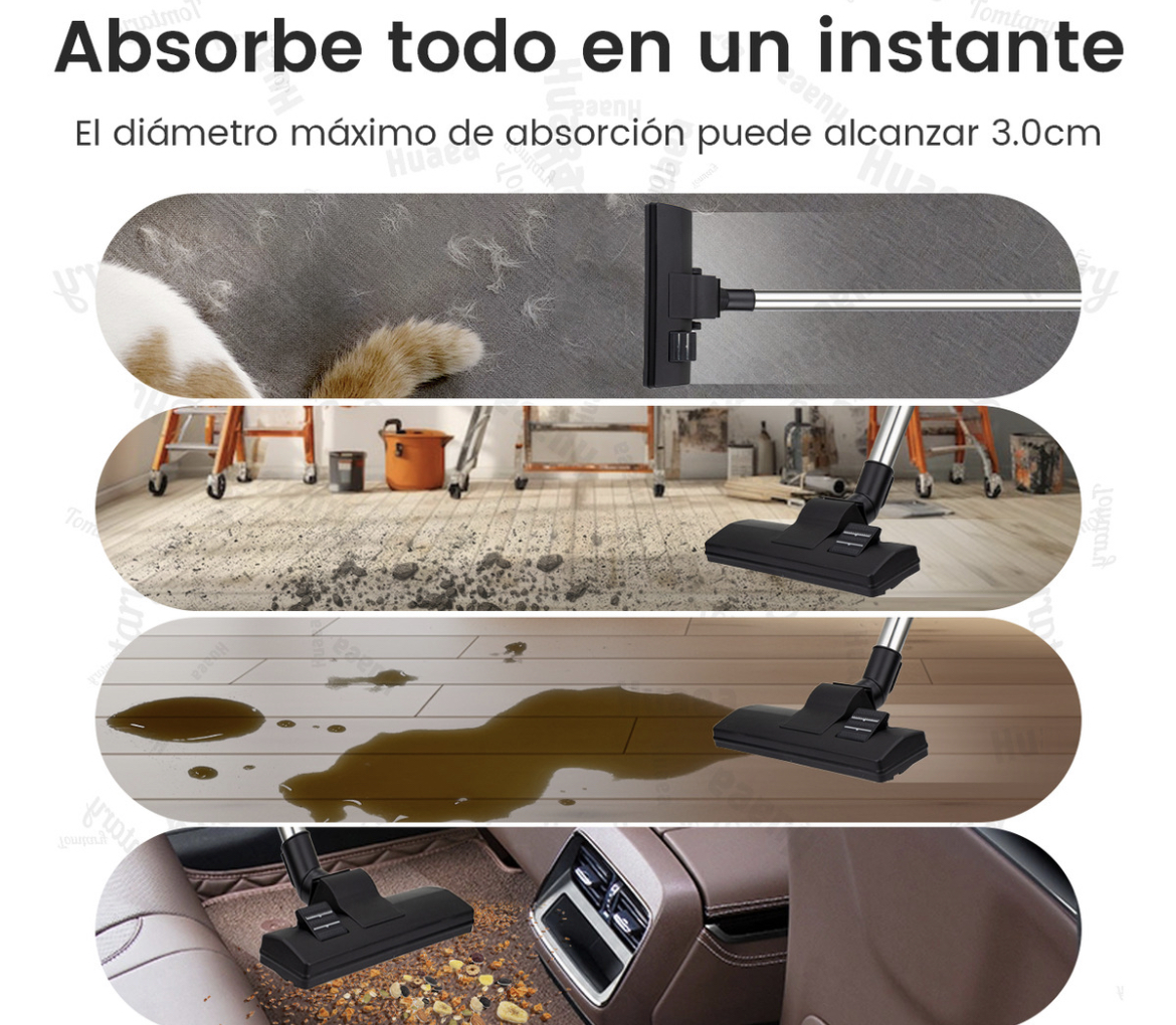 Aspiradora De Tacho Industrial 2800w 35l Con 6m Cable 3 En 1