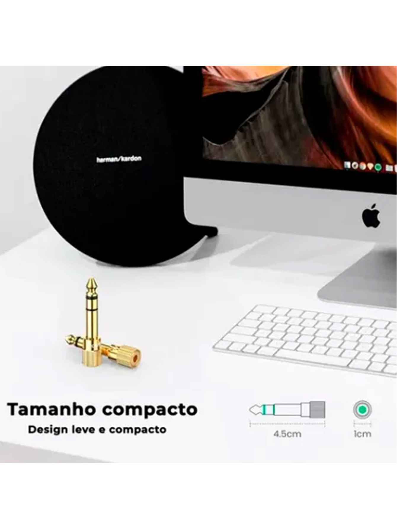 Adaptador Minijack Ugreen De 6,5 Mm Macho A 3,5 Mm Hembra