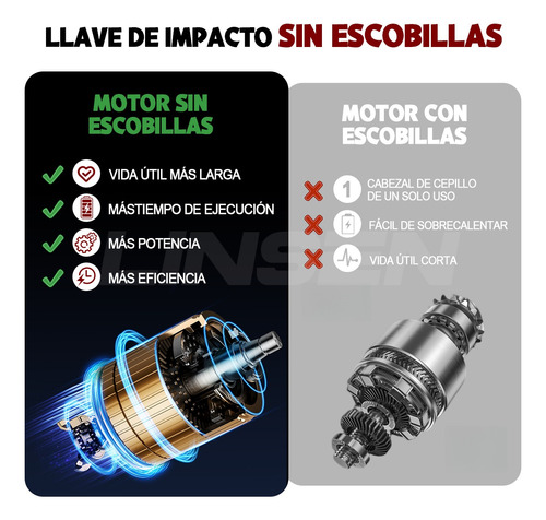 Llave De Impacto Inalámbrica Pistola Taladro Eléctrica 2pila