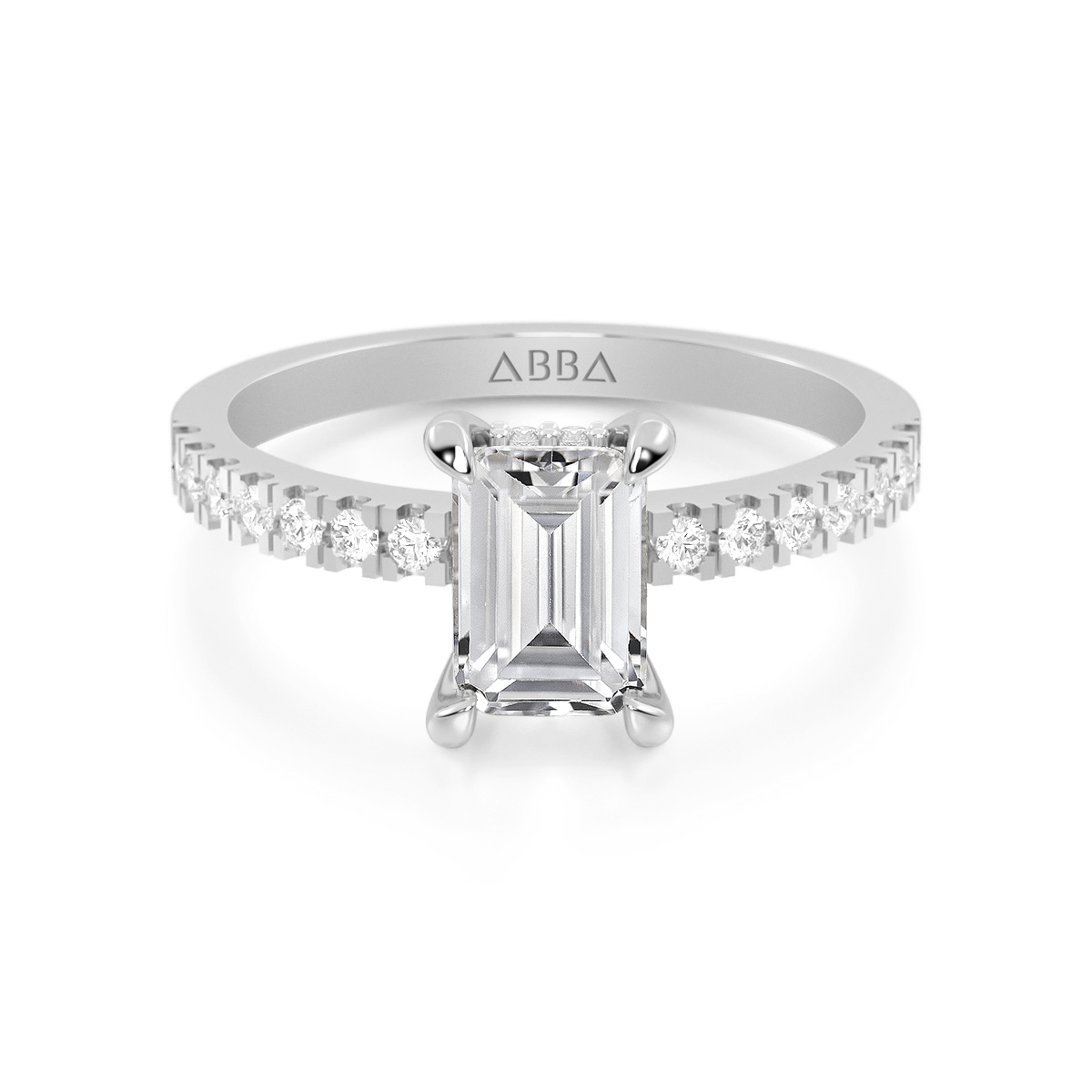 Anillo de Compromiso Oro 10K Blanco Sublime Abba Joyas