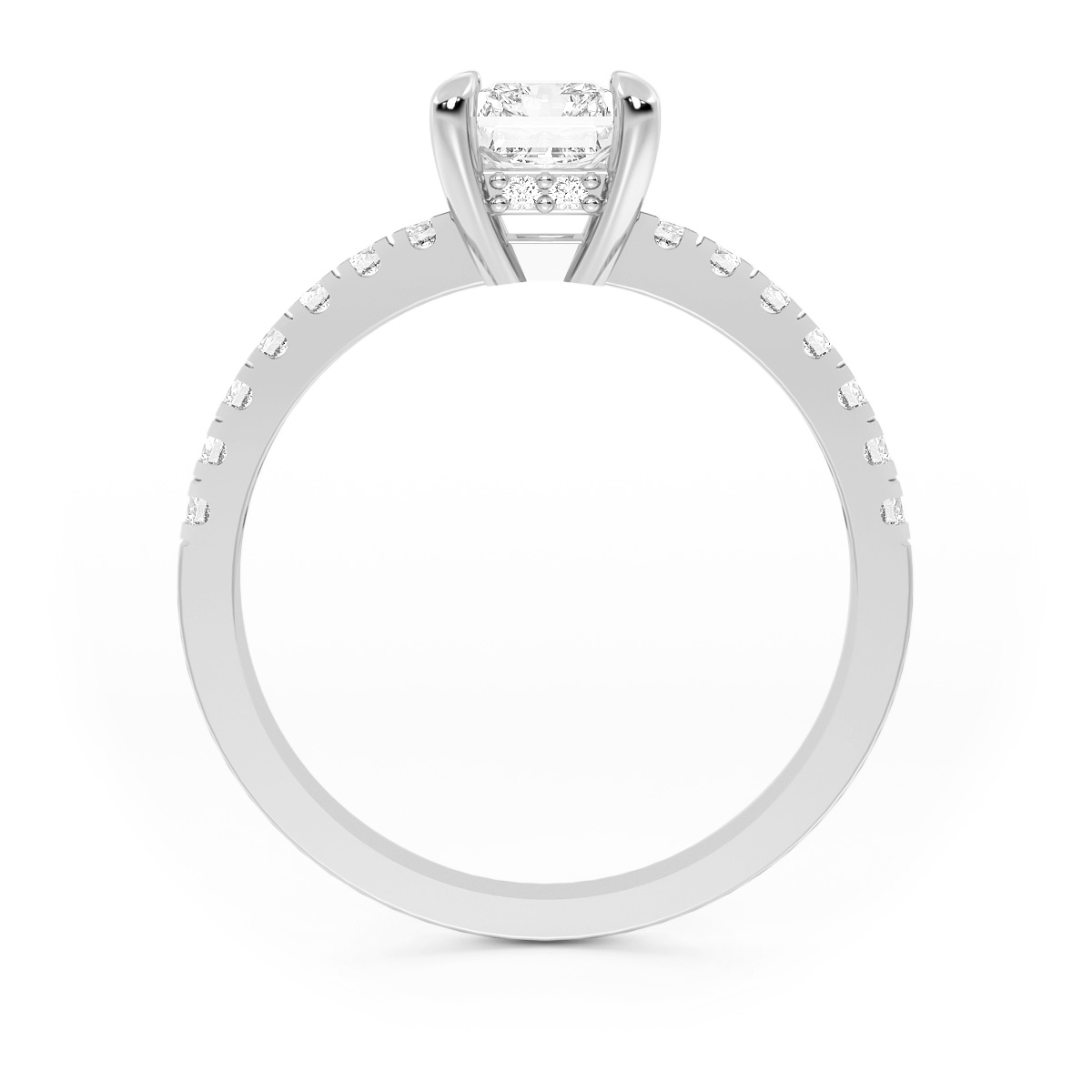 Anillo de Compromiso Oro 10K Blanco Sublime Abba Joyas