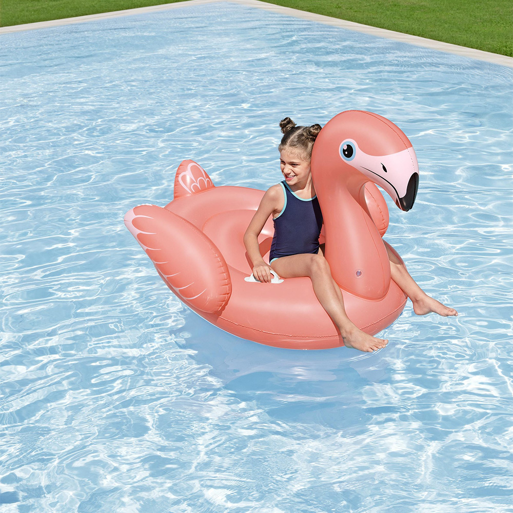 Inflable Salvavidas Montable Infantil Bestway Flamingo 1.38m