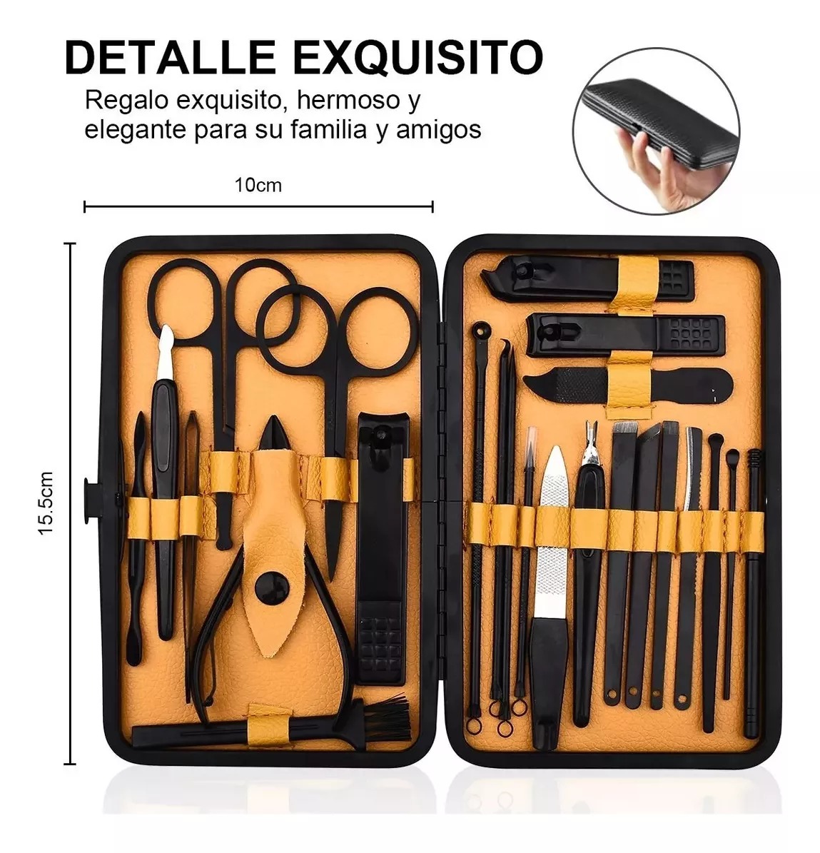 Set De Manicura Y Pedicura 24 En 1 Kit De Cortauñas Juegos De Cortaúñas Set De Manicura Y Pedicura De Acero Inoxidable Portátil Y Profesional Fácil De Recortar