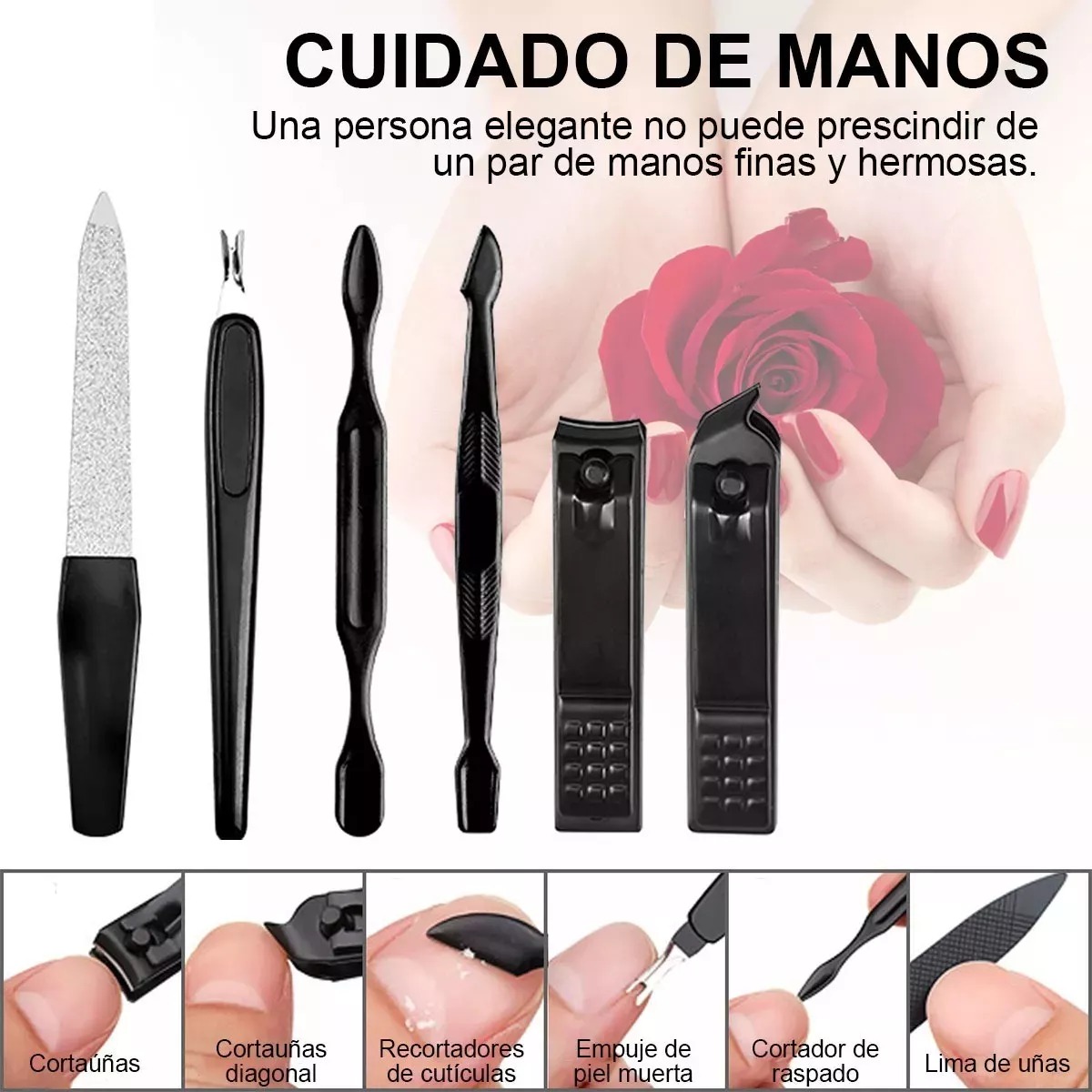 Set De Manicura Y Pedicura 24 En 1 Kit De Cortauñas Juegos De Cortaúñas Set De Manicura Y Pedicura De Acero Inoxidable Portátil Y Profesional Fácil De Recortar