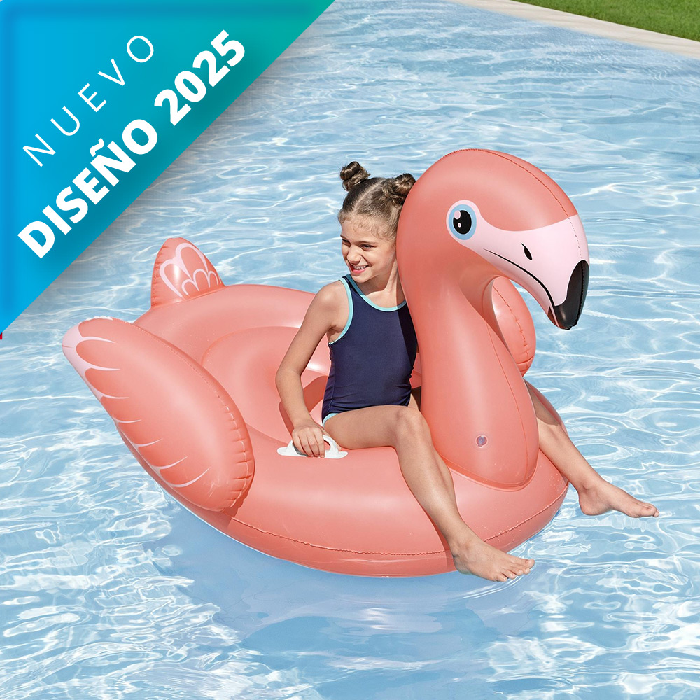 Inflable Salvavidas Montable Infantil Bestway Flamingo 1.38m