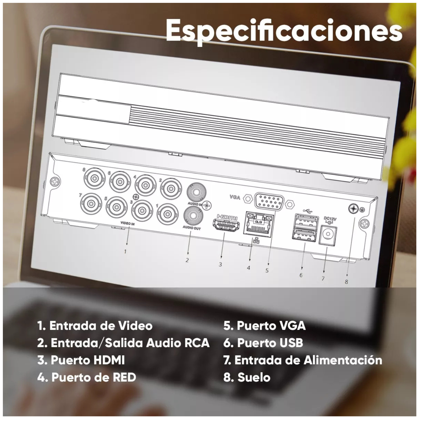 Kit Videovigilancia Cronos 6 Cámaras Bala  Circuito Cerrado