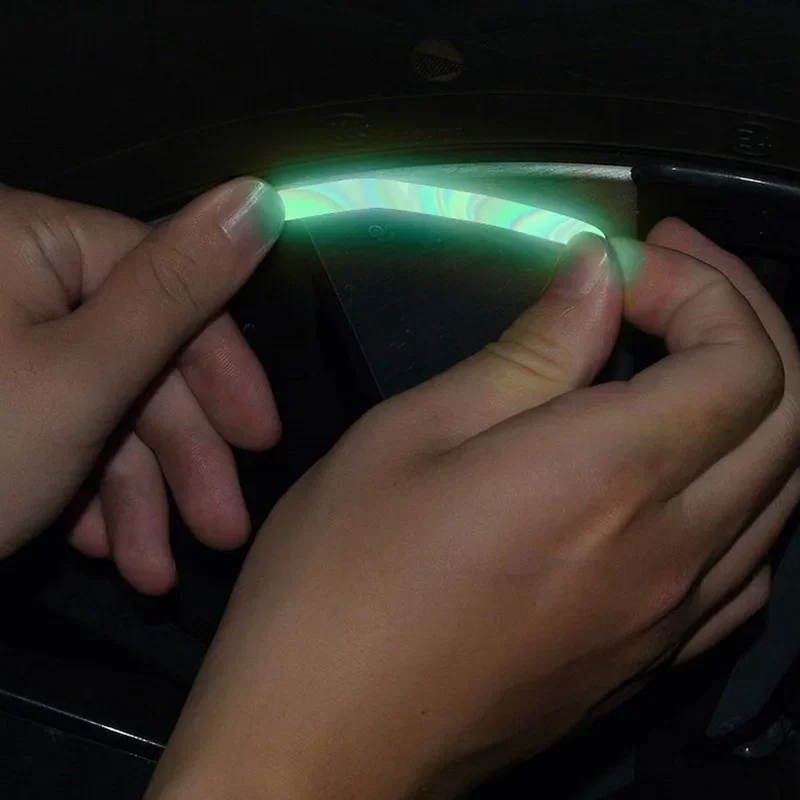 Pegatina roja cinta reflectante llanta rin coche tira advertencia seguridad rueda moto bici alerta