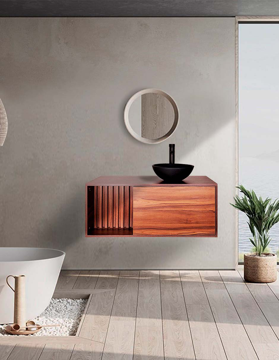 Gabinete Flotante Para Baño LUKE Sin Llave Y Ovalín