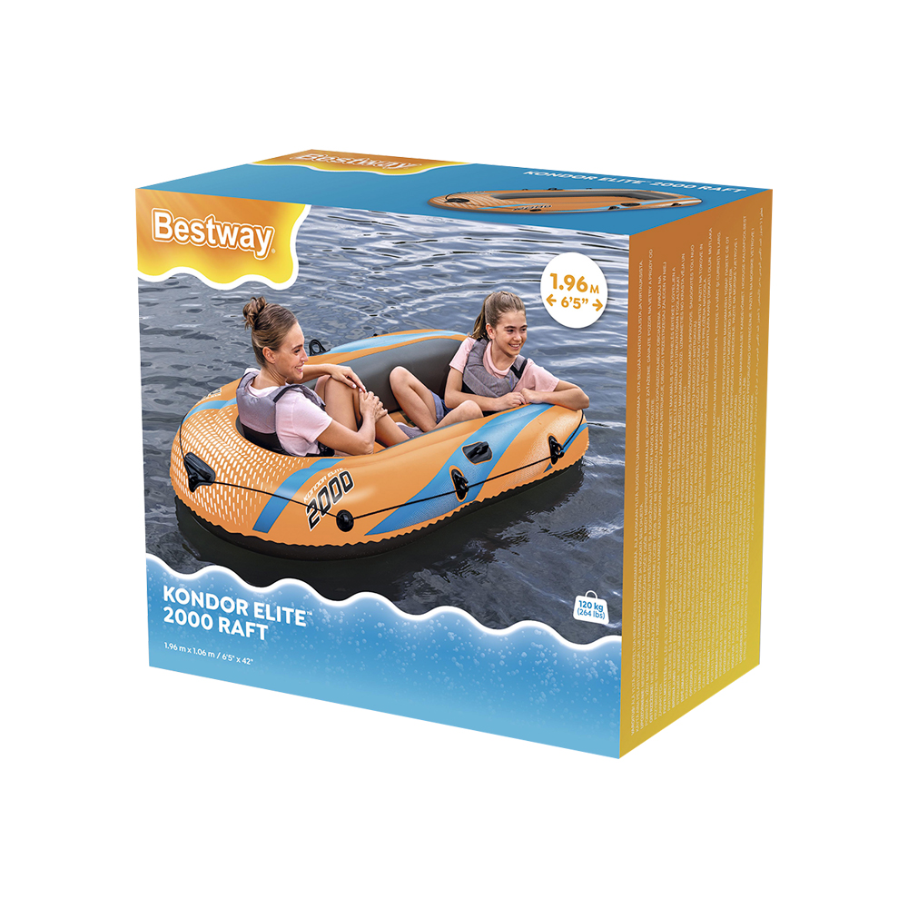 Bote Inflable Lancha Bestway Kondor Elite 2000 2 Personas