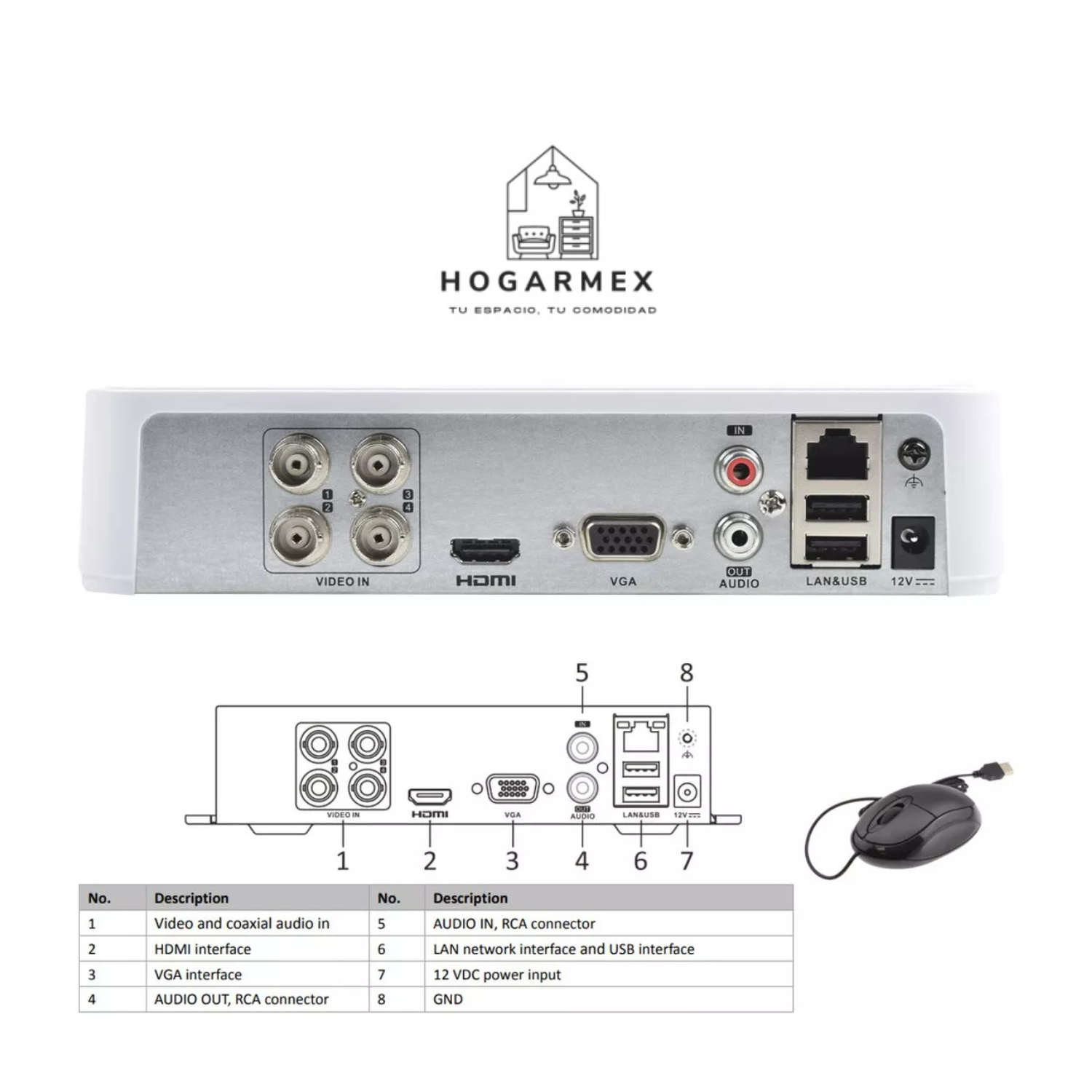 Kit Circuito Cerrado  Dvr 4 Canales 4 Camaras