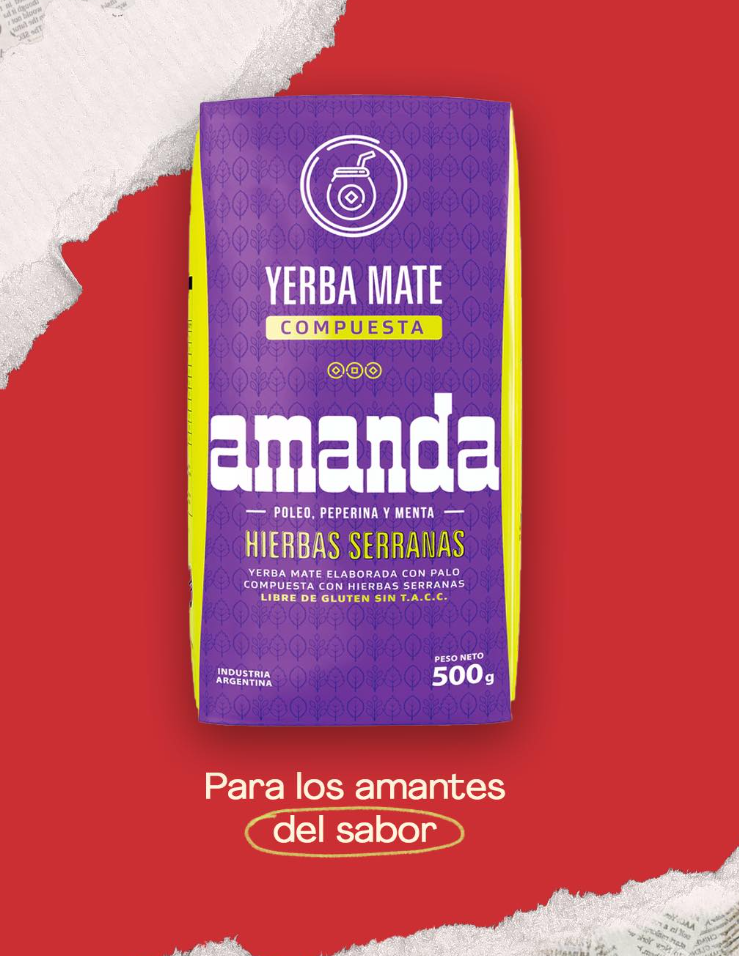 Yerba Mate Amanda Hierbas Serranas 500 g