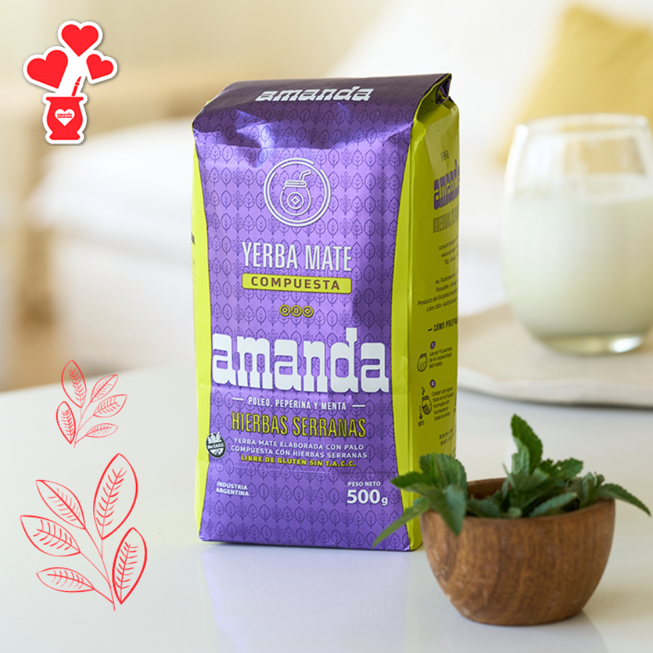 Yerba Mate Amanda Hierbas Serranas 500 g