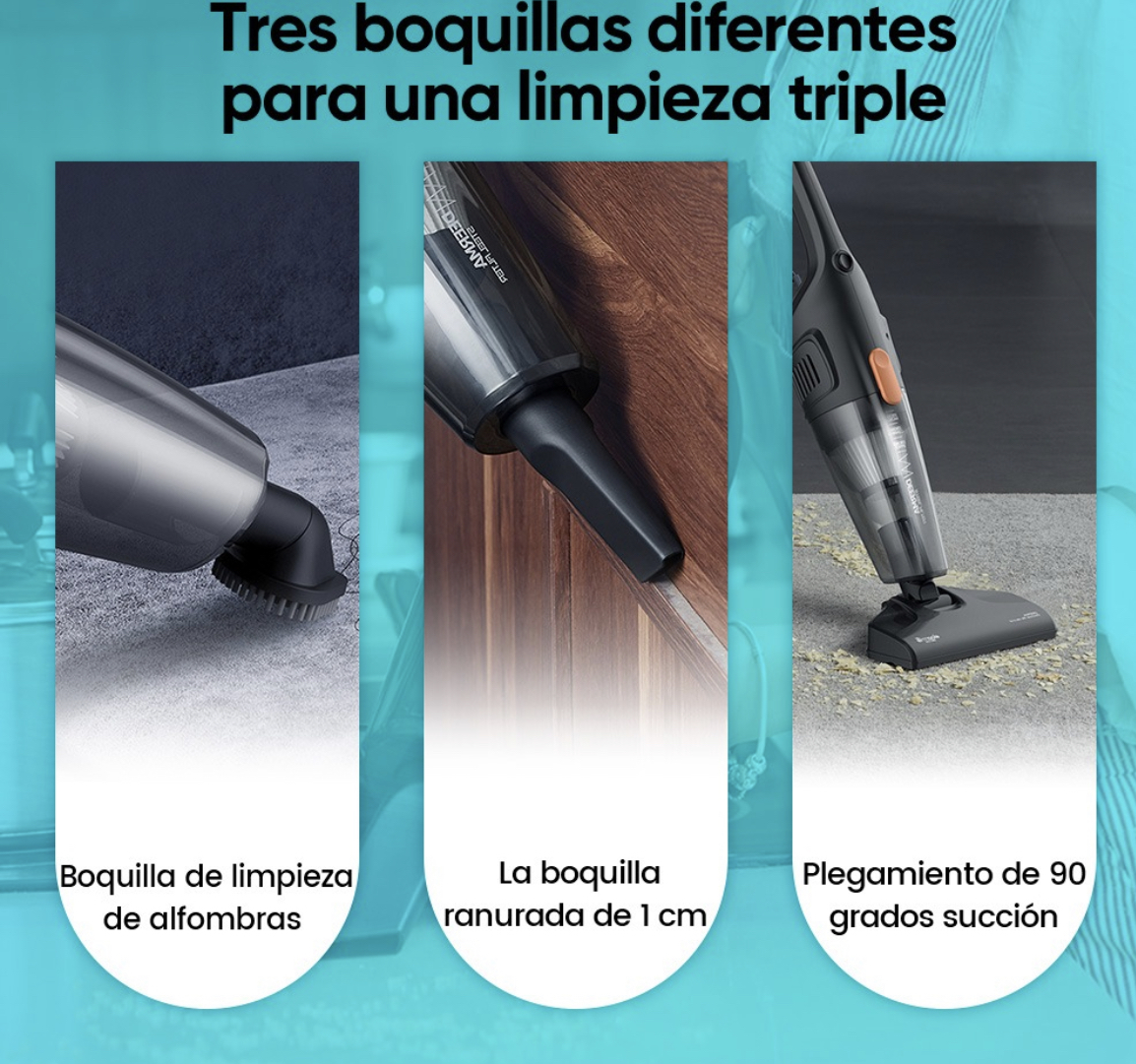 Aspiradora De Mano 3 En 1 Cable 5m Deerma Dx115c 600w 15kpa