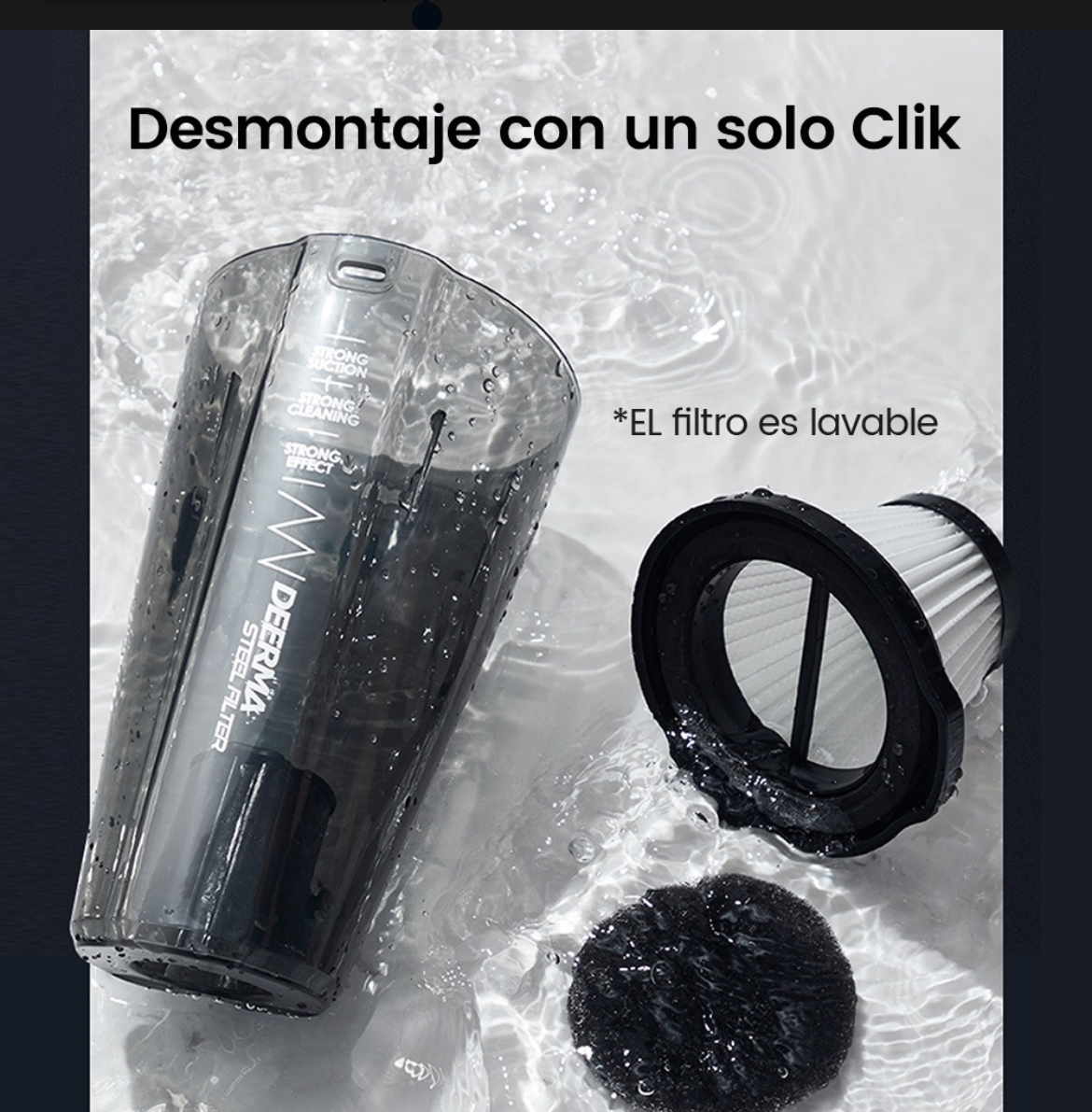 Aspiradora De Mano 3 En 1 Cable 5m Deerma Dx115c 600w 15kpa