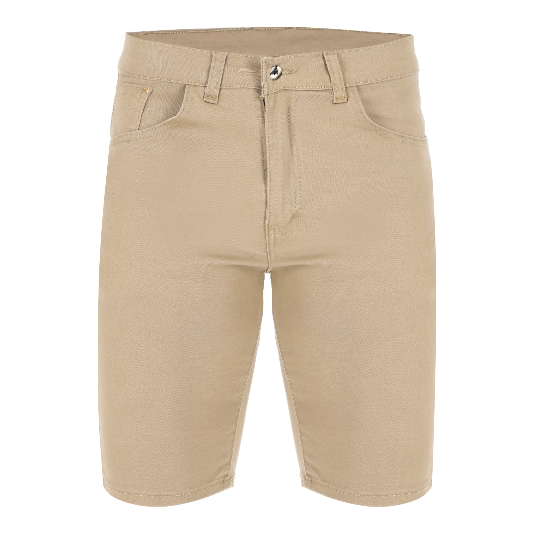 Bermuda Gabardina para hombre Beige Stretch CHB Chili Beans Clothing Co.