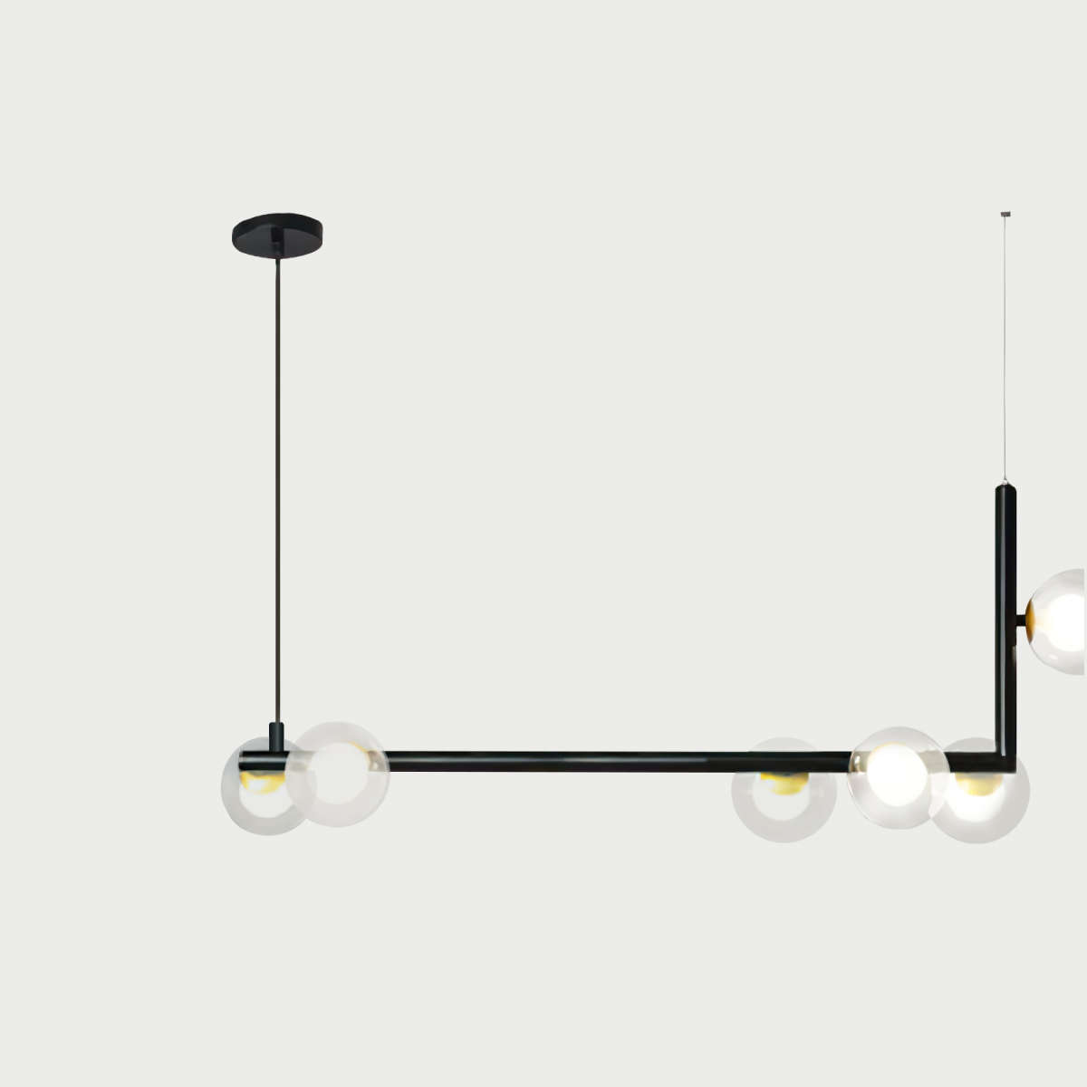 Lampara de techo estilo industrial Lámpara colgante molecular 6 luces