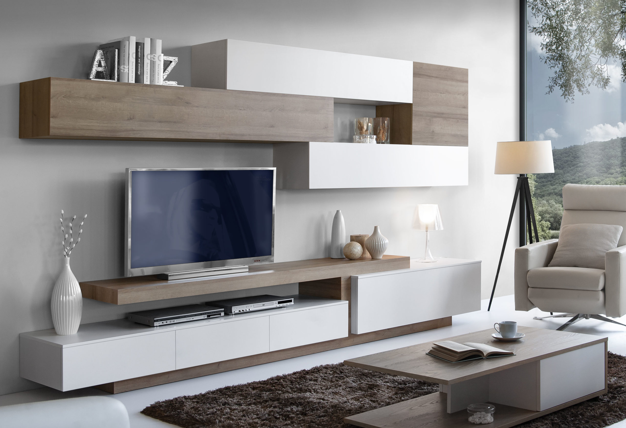 Mueble De Tv Minimalista Composición 10