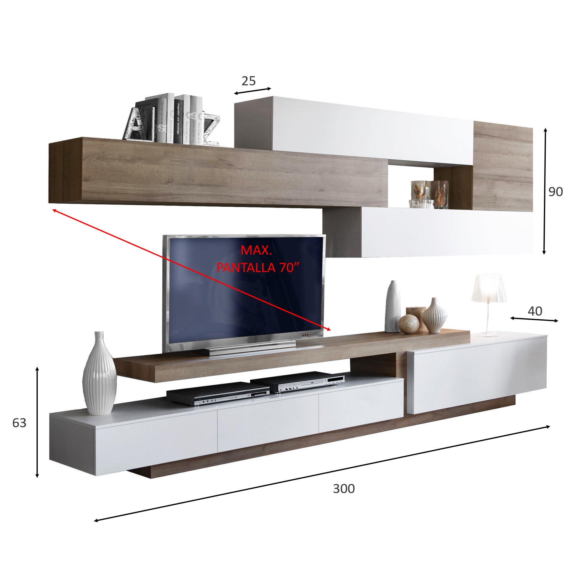 Mueble De Tv Minimalista Composición 10