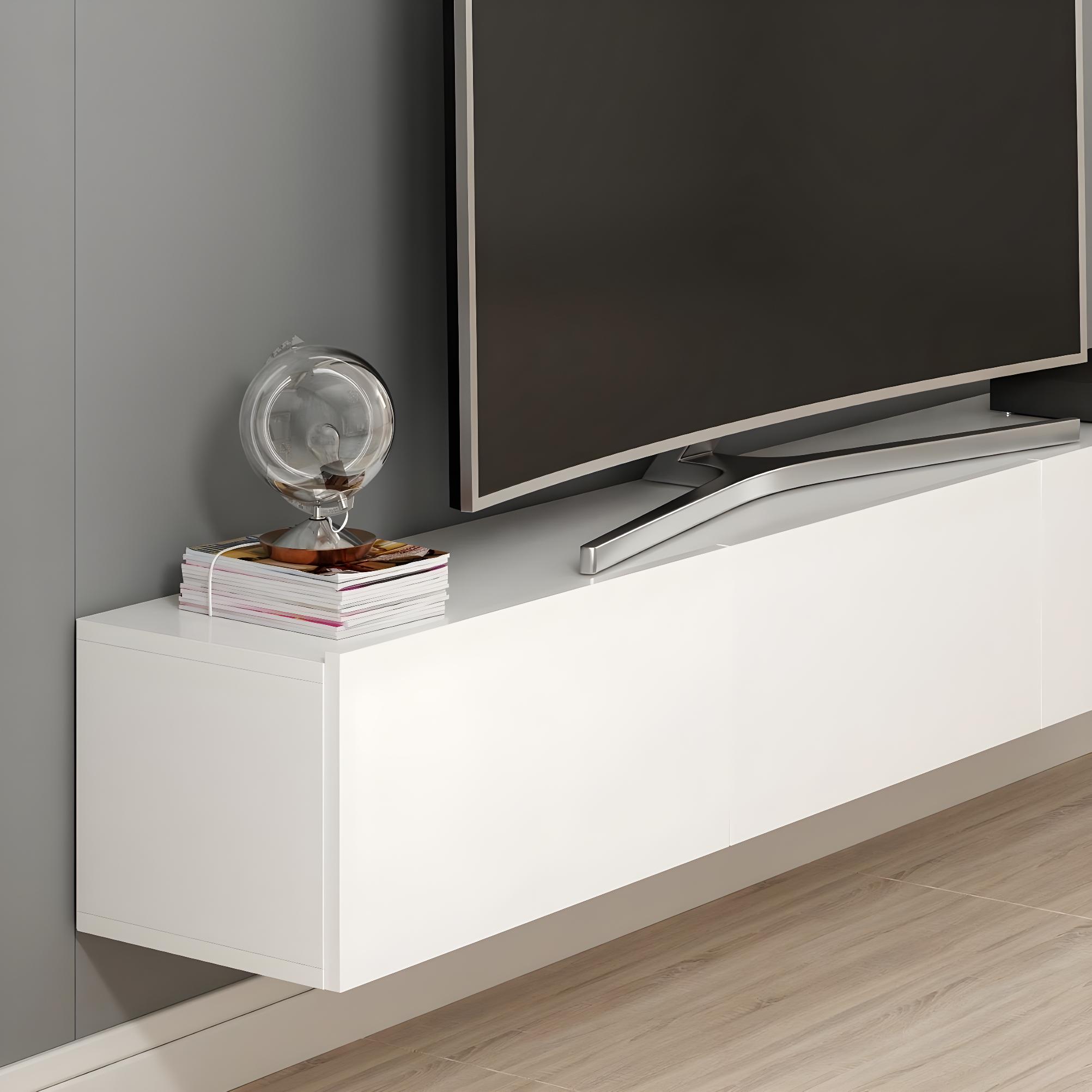 Mueble TV flotante con 3 puertas 180 Blanco 