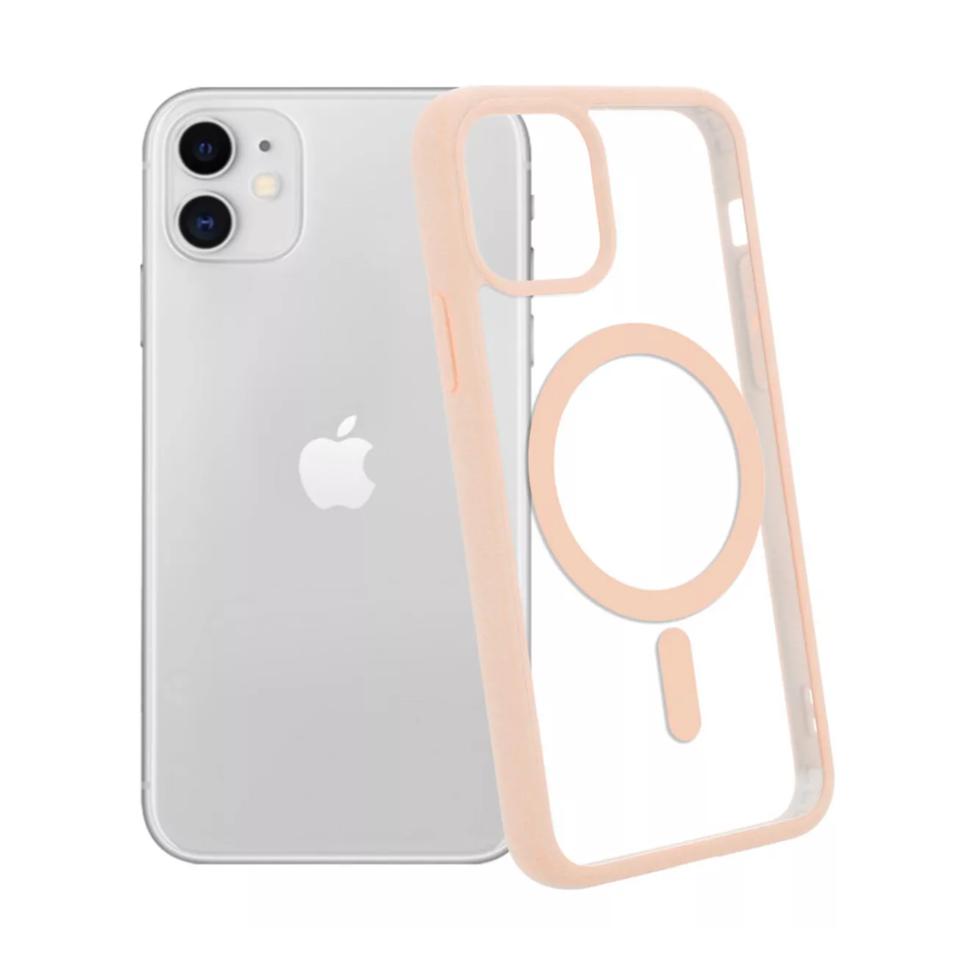 Mr. Gadgets Funda Transparente Color Titanio Del Desierto Arena Bronce Para iPhone 11 , Compatible Con Magsafe Silicona Acrilico Clear Color Case Carcasa