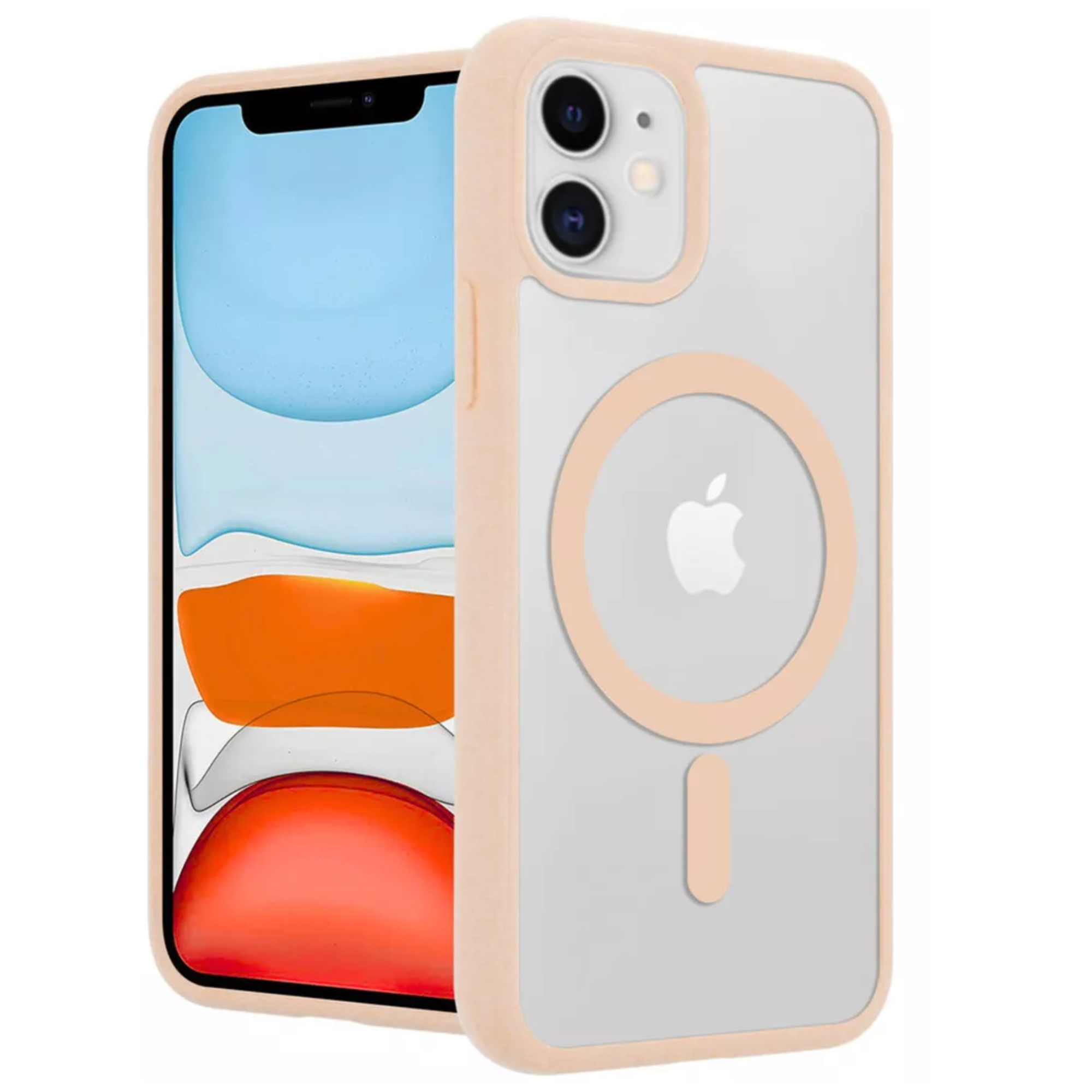 Mr. Gadgets Funda Transparente Color Titanio Del Desierto Arena Bronce Para iPhone 11 , Compatible Con Magsafe Silicona Acrilico Clear Color Case Carcasa