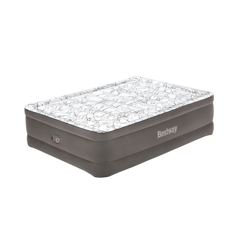 Colchon Inflable Bestway Queen Size Doble Altura Con Bomba