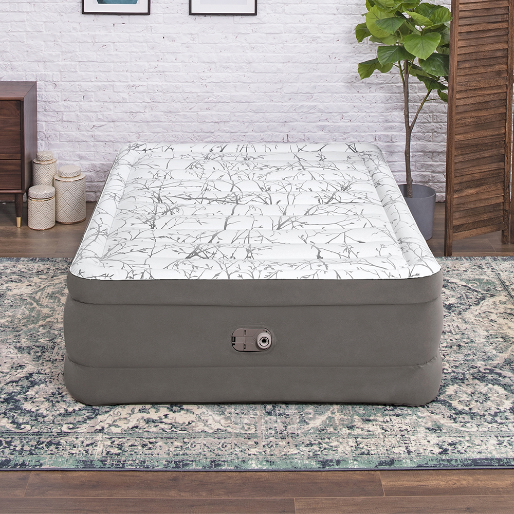 Colchon Inflable Bestway Queen Size Doble Altura Con Bomba