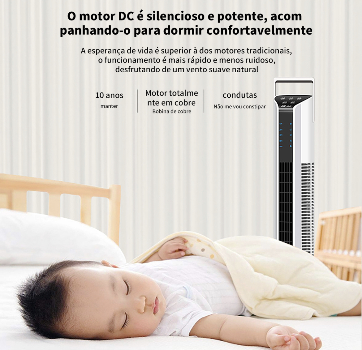 Ventilador Torre 115cm |remoto 6m, 10a Garantía , Ahorro Luz