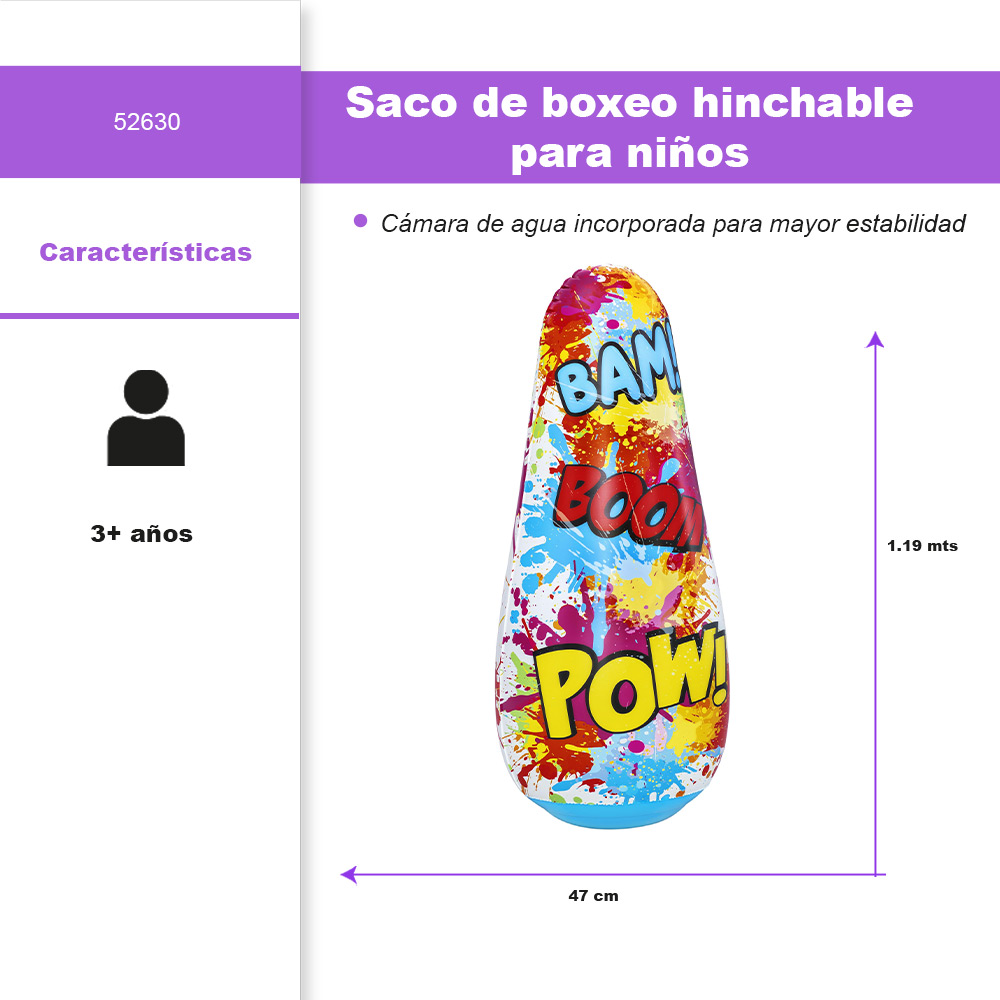 Bolsa De Boxeo Inflable Puchingbag Infantil Bestway Boom