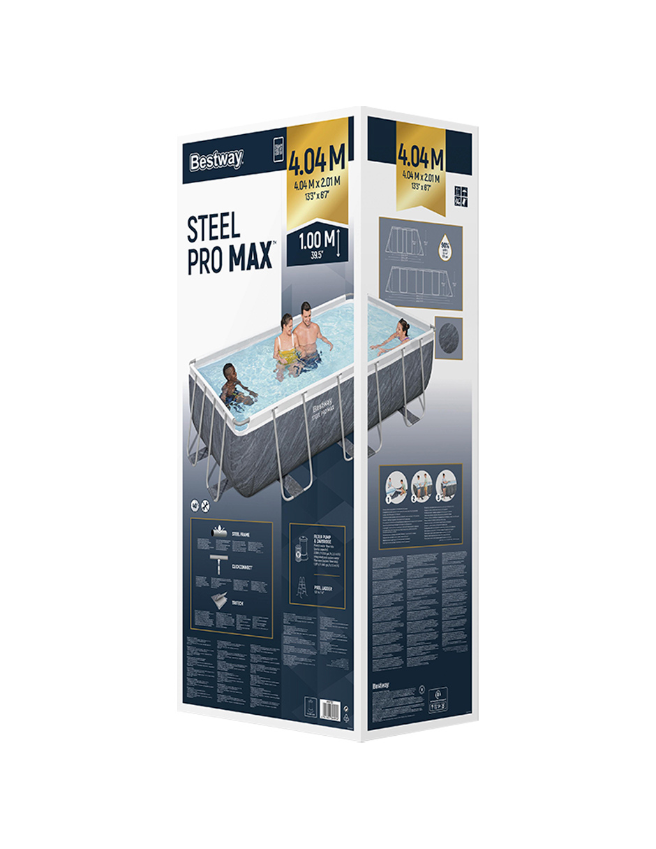 Alberca Estructural Bestway Steel Promax Rectangular 404x201