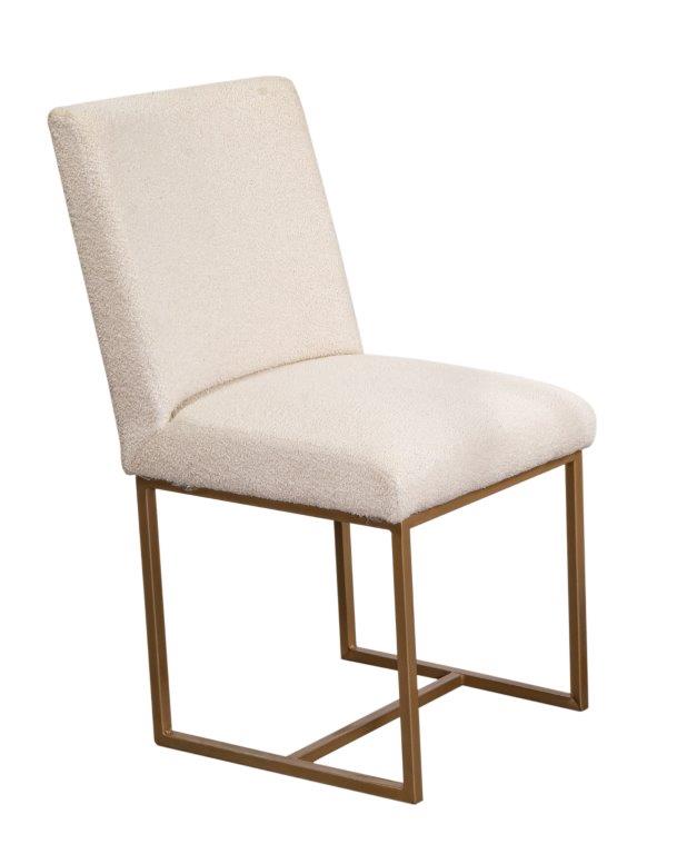 Comedor Nwest 4 Sillas Tubular Oro y Cubierta de Cristal Templado Mobilkraft