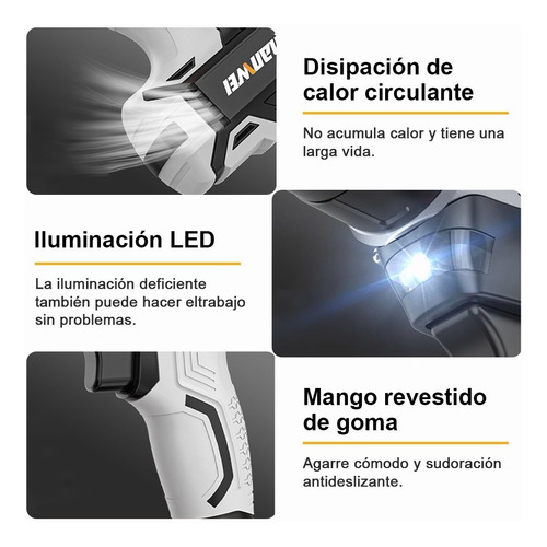 Taladro Atornillador Inalámbrico Nanwei ZRD620H 2 Baterías de Litio 21v Color Gris