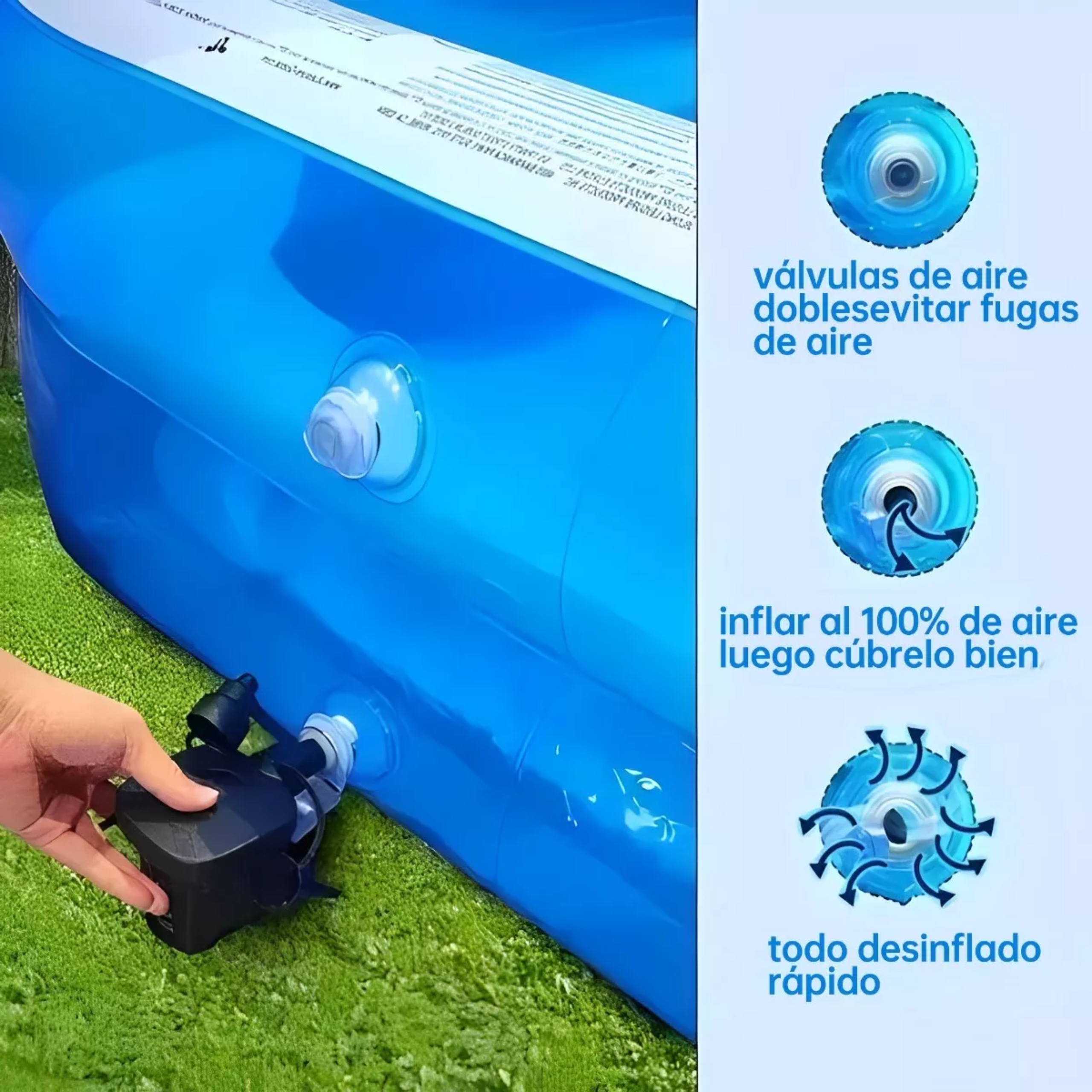 Alberca Inflable Rectangular Familia Piscinas 181x141x46cm