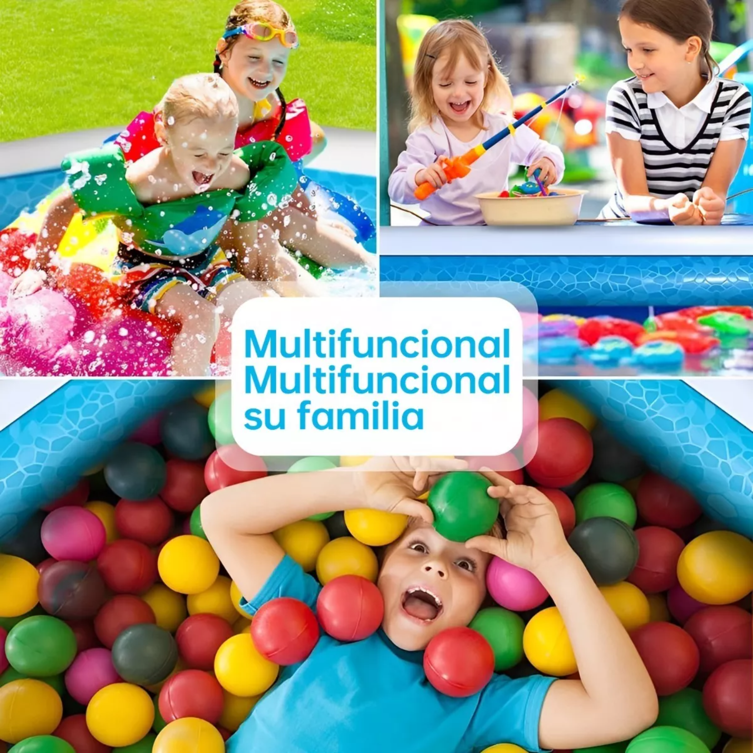 Alberca Inflable Rectangular Familia Piscinas 181x141x46cm