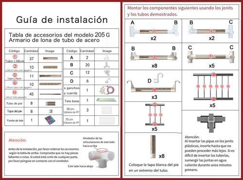 Armario Armable Ropero Closed Closet Organizador Ropa 205cm