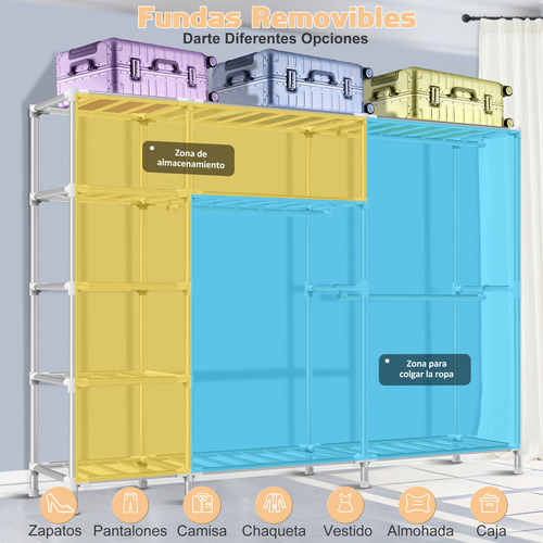 Armario Armable Ropero Closed Closet Organizador Ropa 205cm