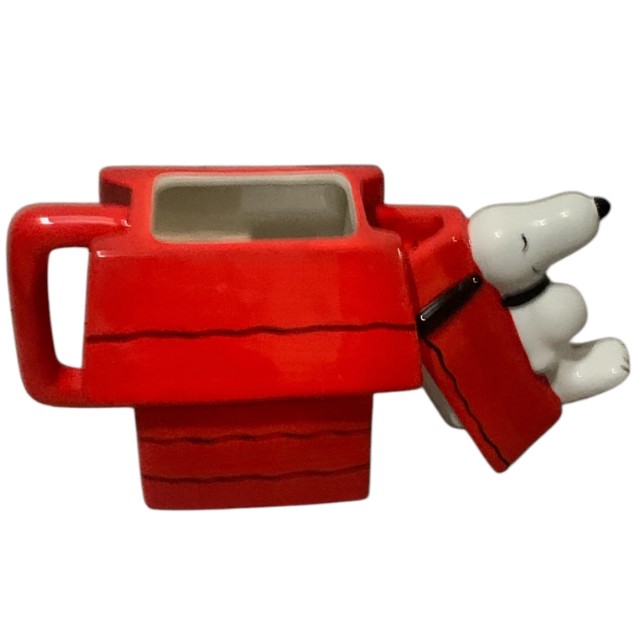 Snoopy Taza 3D Esculpida en Cerámica con Tapa, Diseño Casa  Peanuts, Capacidad 591 ml