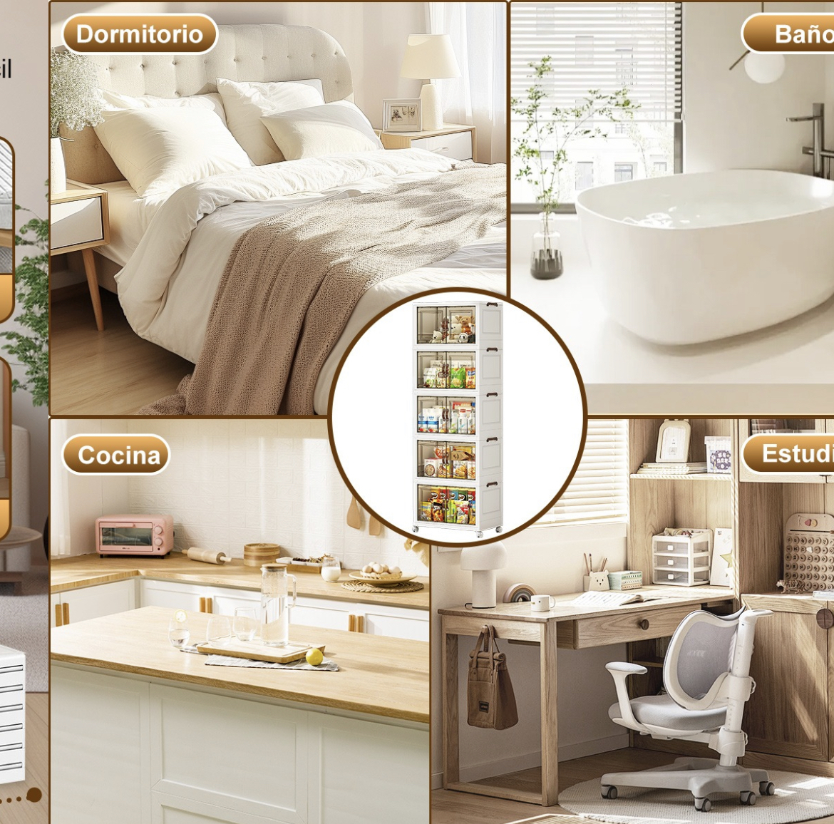 Closet Mueble Armarios Organizador Ropa Plegable Ruedas 360°