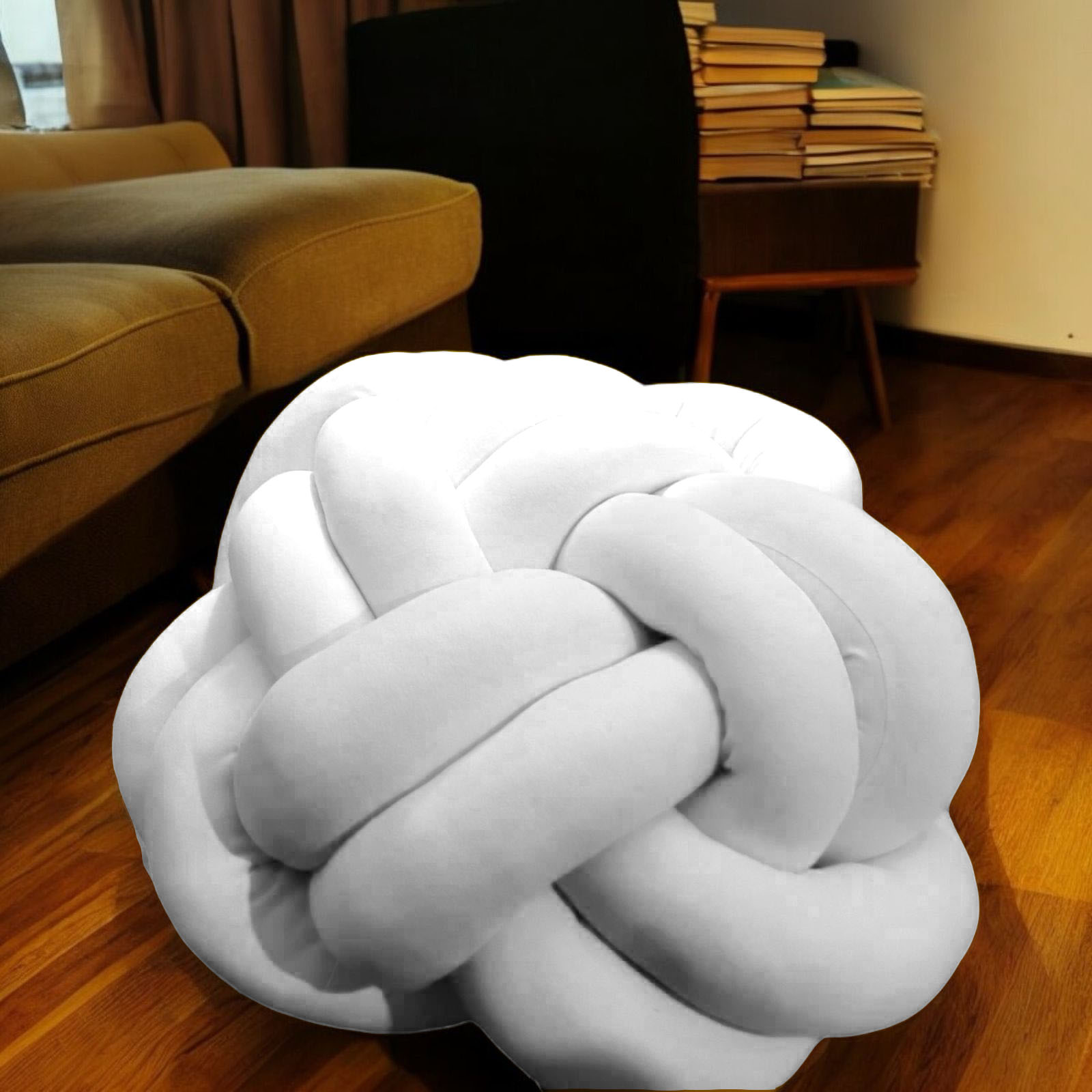 Puff Piso Decorativo Blanco Recamara Hogar Regalo Original