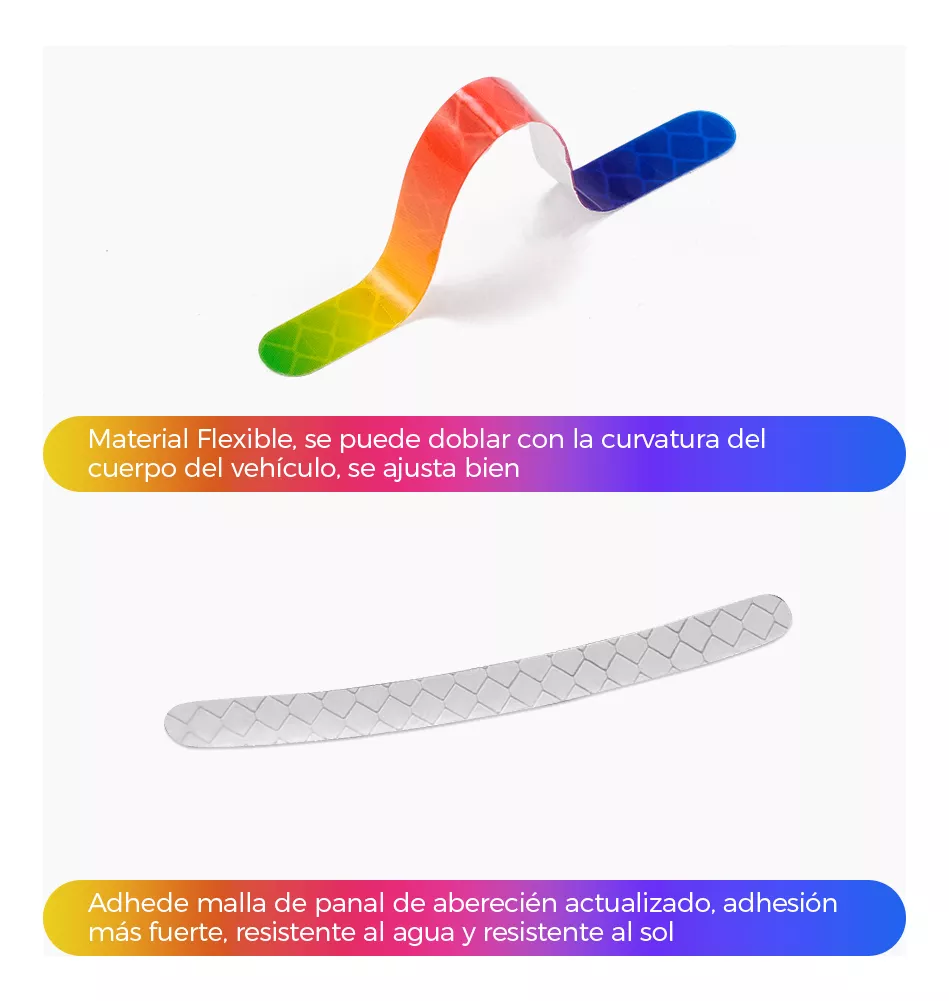 Cinta amarilla 40pz pegamento reflectante llanta rin coche advertencia seguridad moto camion
