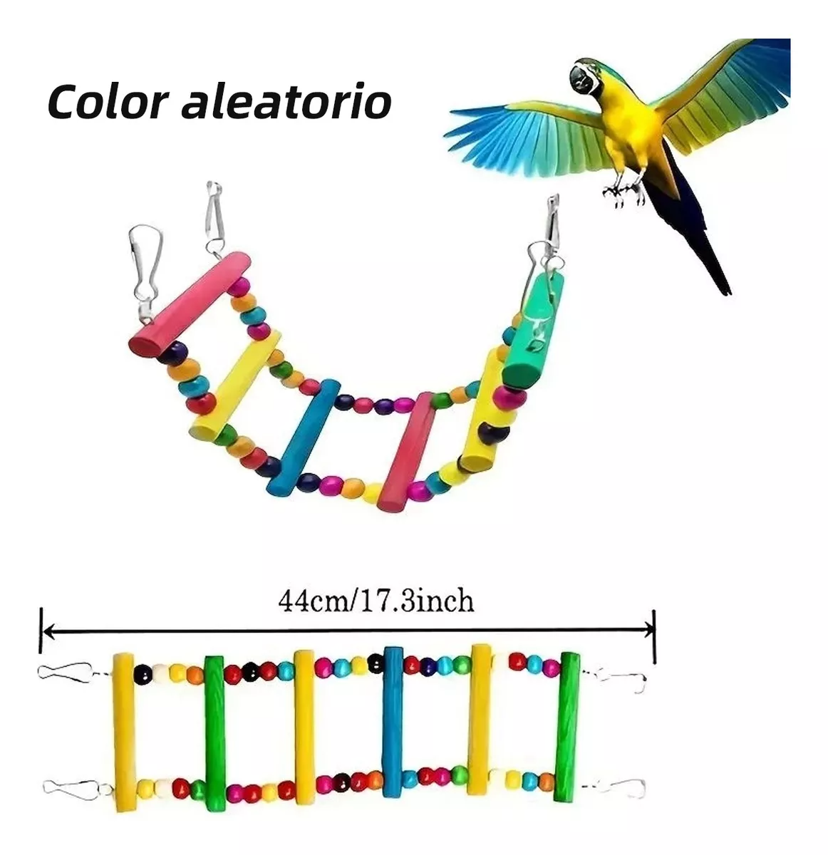 15pzs De Juguete Para Aves Loro De Pájaro Columpio Campana