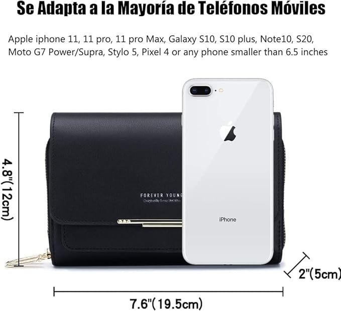 Bolsa Bandolera para Mujer, Bolsa Crossbody con Cinturón Ajustable