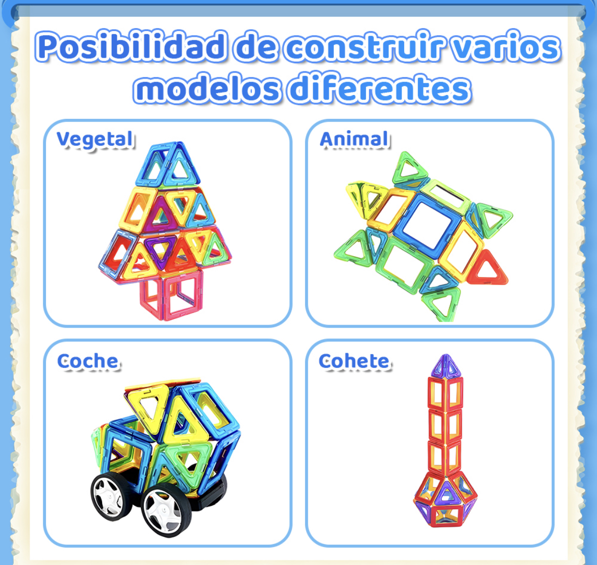Bloques Magnéticos Construcción Juguetes Niños Regalos 84pzs