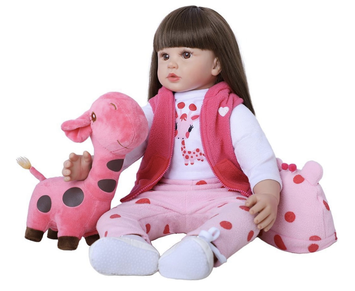 60cm Muñeca De Bebé Reborn Bebé Niña De Silicona Y Algodón