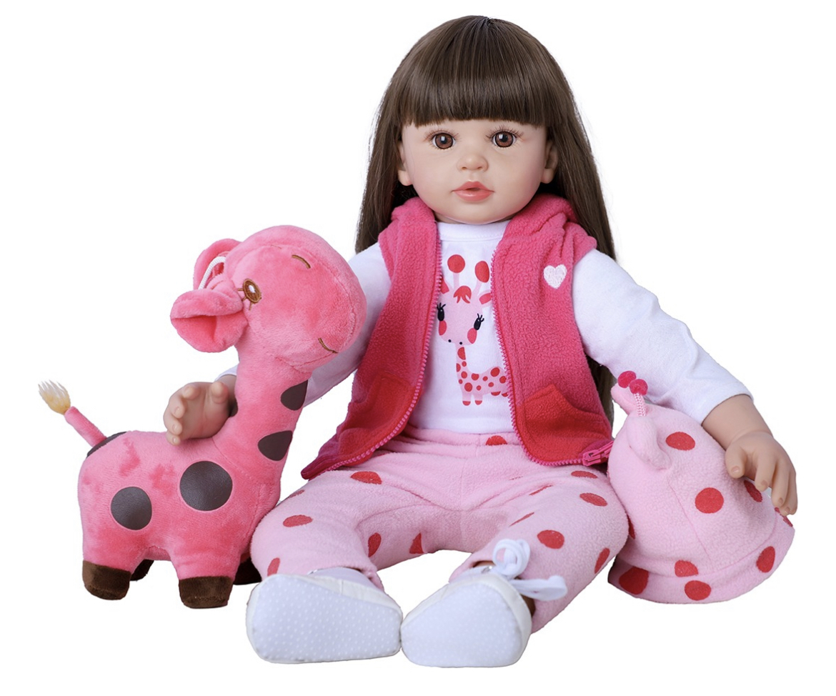 60cm Muñeca De Bebé Reborn Bebé Niña De Silicona Y Algodón
